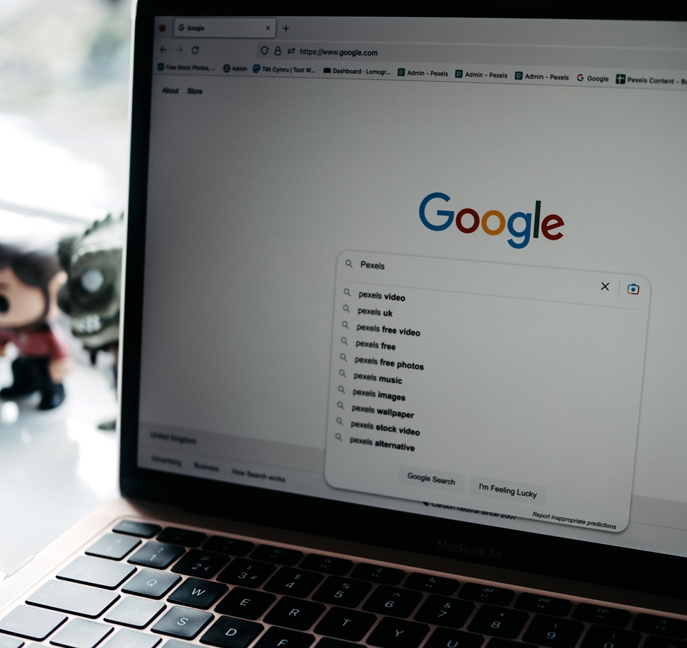 Google search interface